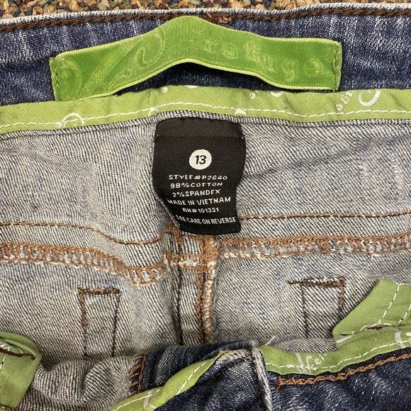 Refuge Wide Leg Cropped Denim Cropped Pedal Pusher Capri Jeans - Picture 3 of 5